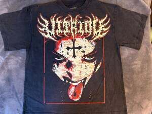 Vitriol Gothic Face Graphic T-Shirt Large